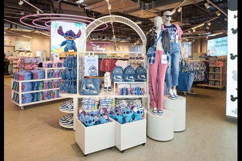 Disney products on display in Primark Orlando store